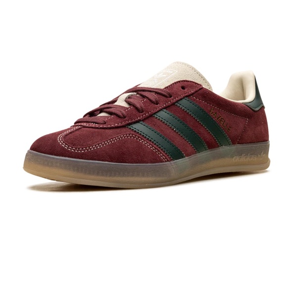 Adidas Gazelle Indoor Burgundy and Green Sneakers new in box - Picture 3 of 10